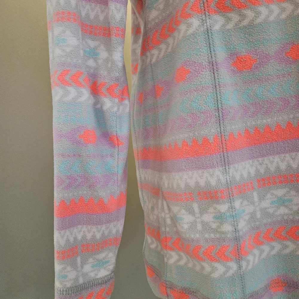 Columbia Gray and Pink Aztec Patterned Pullover Jacket Women's Size Large L